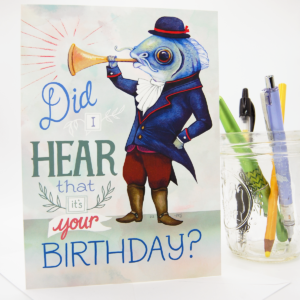 Fish Footman Birthday Greeting Card