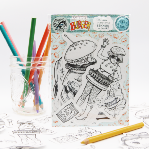 Weird Burger Flake Stickers for Coloring
