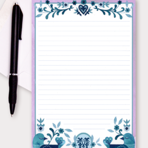 Sleepy Birds Monogrammed Notepad