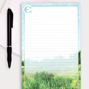 Summer Meadow Monogrammed Notepad